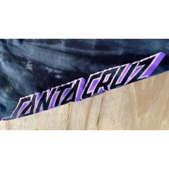 Santa Cruz Skateboard Synthwave Pullover Hoodie Men’s Black Tie Dye S Pre-Owned - Picture 4 of 7
